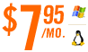 Shared Hosting plans starting at $7.95/mo.